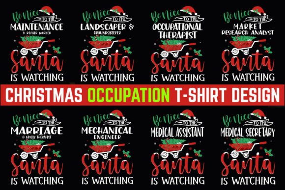 Celebrate Every Career: Occupation Christmas T-Shirt Designs