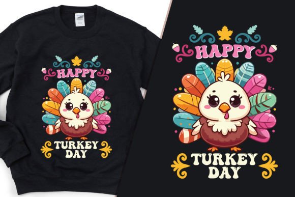 Celebrate in Style: The Happy Turkey Day T-Shirt Design