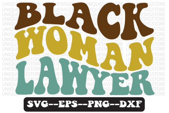 Celebrate Strength with the Black Woman Lawyer Retro SVG