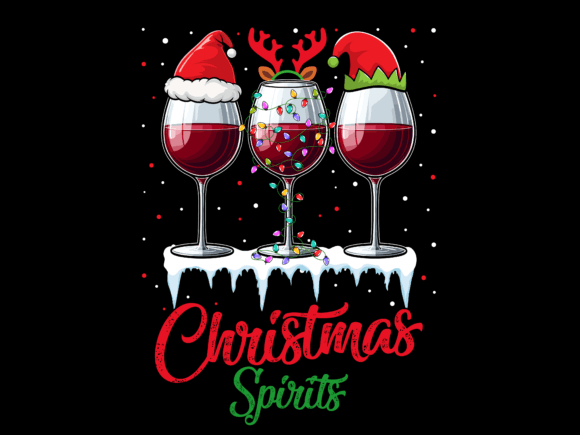 Celebrate the Season with Christmas Red Wine Vector T-Shirt Design