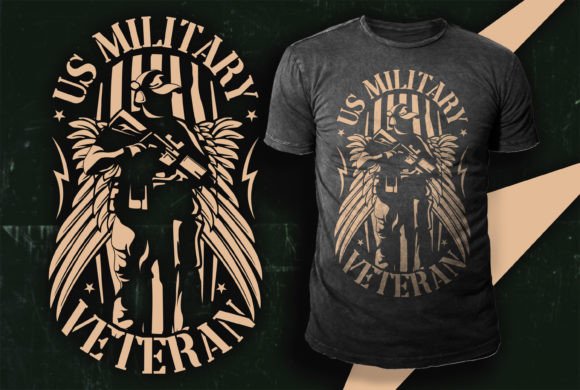 Honoring Service: A Versatile US Military Veteran T-Shirt Design