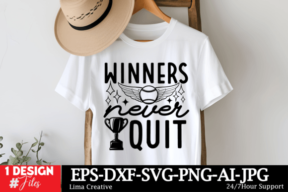 Winners Never Quit: The SVG Design Fueling Baseball Pride